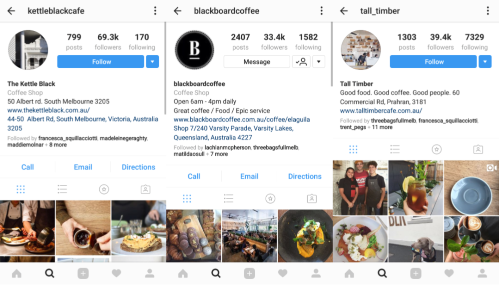 Popular Cafes on Instagram
